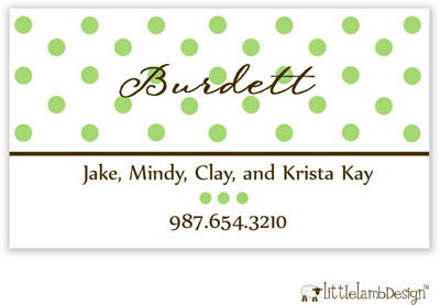 Little Lamb Design Gift Stickers - Green Dots Little Lamb Design Gift Stickers - Green Dots