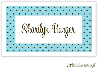 Little Lamb Design Gift Stickers - Dotted Border