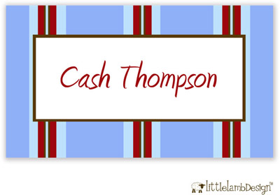 Little Lamb Design Gift Stickers - Red and Blue Striped Little Lamb Design Gift Stickers - Red and Blue Striped