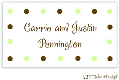 Little Lamb Design Gift Stickers - Green Dotted Border Little Lamb Design Gift Stickers - Green Dotted Border