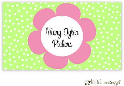 Little Lamb Design Gift Stickers - Pink Flower Little Lamb Design Gift Stickers - Pink Flower