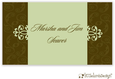 Little Lamb Design Gift Stickers - Elegant Green and Brown Little Lamb Design Gift Stickers - Elegant Green and Brown