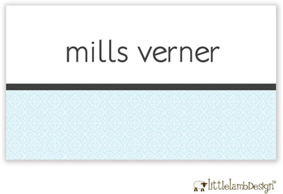 Little Lamb Design Gift Stickers - Blue Lace
