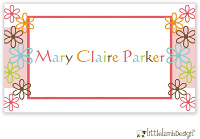 Little Lamb Design Gift Stickers - Fun Flowers