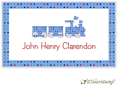 Little Lamb Design Gift Stickers - Dotted Train
