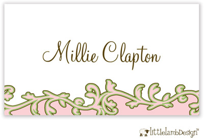 Little Lamb Design Gift Stickers - Green and Pink Vine Little Lamb Design Gift Stickers - Green and Pink Vine