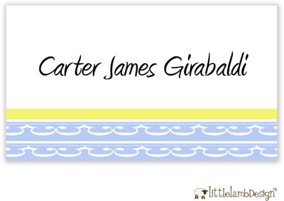 Little Lamb Design Gift Stickers - Elegant Blue