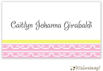 Little Lamb Design Gift Stickers - Elegant Pink