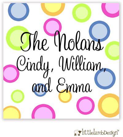 Little Lamb Design Gift Stickers - Two-Toned Dots Little Lamb Design Gift Stickers - Two-Toned Dots