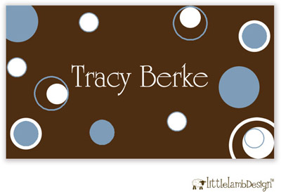 Little Lamb Design Gift Stickers - Blue and Brown Dots Little Lamb Design Gift Stickers - Blue and Brown Dots