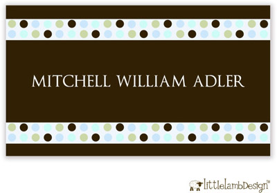 Little Lamb Design Gift Stickers - Blue Dotted