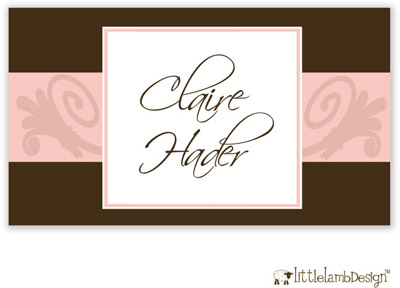 Little Lamb Design Gift Stickers - Elegant Pink Scrollwork Little Lamb Design Gift Stickers - Elegant Pink Scrollwork