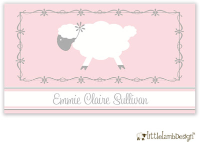 Little Lamb Design Gift Stickers - Pink Lamb Little Lamb Design Gift Stickers - Pink Lamb
