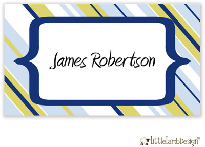 Little Lamb Design Gift Stickers - Blue Stripes Little Lamb Design Gift Stickers - Blue Stripes