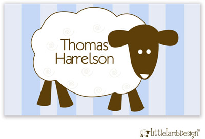 Little Lamb Design Gift Stickers - Blue Little Lamb Little Lamb Design Gift Stickers - Blue Little Lamb