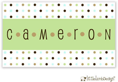 Little Lamb Design Gift Stickers - Small Dots