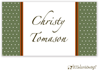 Little Lamb Design Gift Stickers - Green Swiss Dots