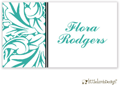 Little Lamb Design Gift Stickers - Teal and White Floral Little Lamb Design Gift Stickers - Teal and White Floral