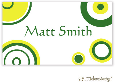 Little Lamb Design Gift Stickers - Green and Yellow Vibrant Circles Little Lamb Design Gift Stickers - Green and Yellow Vibrant Circles