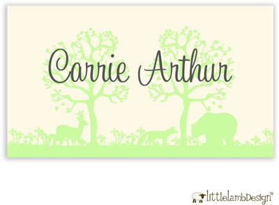 Little Lamb Design Gift Stickers - Forest Scene