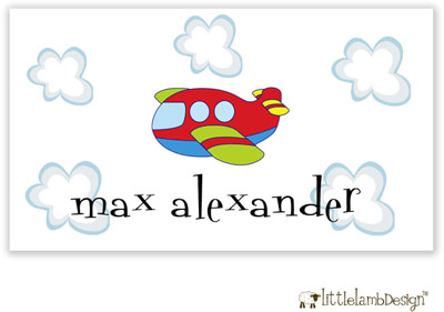 Little Lamb Design Gift Stickers - Cute Airplane