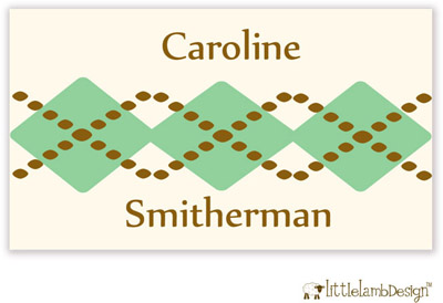 Little Lamb Design Gift Stickers - Argyle