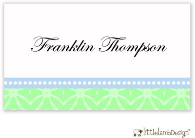 Little Lamb Design Gift Stickers - Blue and Green