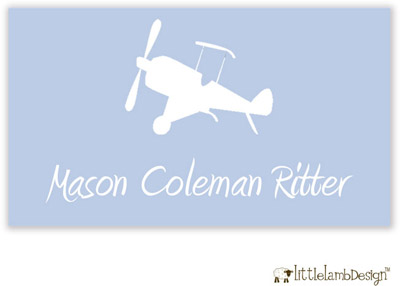Little Lamb Design Gift Stickers - Blue Airplane Little Lamb Design Gift Stickers - Blue Airplane