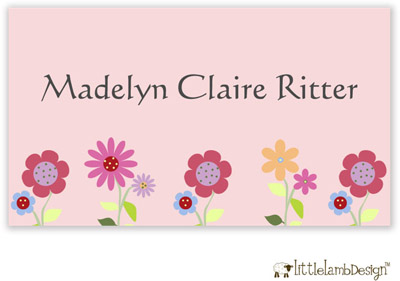 Little Lamb Design Gift Stickers - Pink Flowers Little Lamb Design Gift Stickers - Pink Flowers