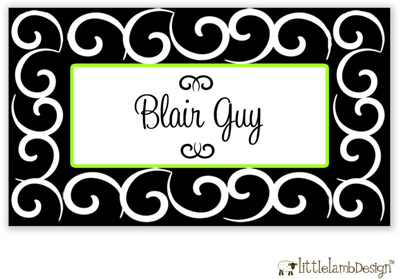 Little Lamb Design Gift Stickers - Swirls