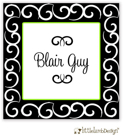 Little Lamb Design Gift Stickers - Swirls