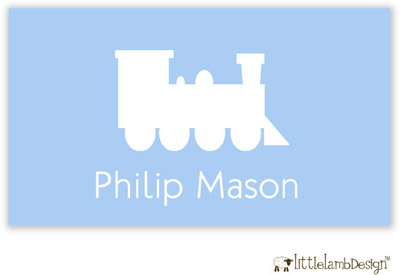 Little Lamb Design Gift Stickers - Blue Train Little Lamb Design Gift Stickers - Blue Train