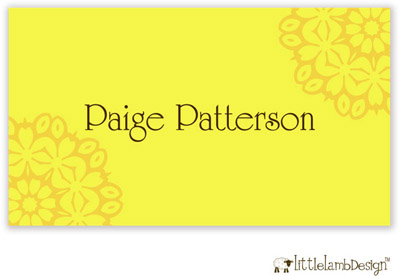 Little Lamb Design Gift Stickers - Yellow Floral Little Lamb Design Gift Stickers - Yellow Floral