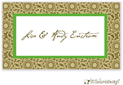 Little Lamb Design Gift Stickers - Elegant Beige Floral