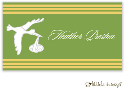 Little Lamb Design Gift Stickers - Green Stork