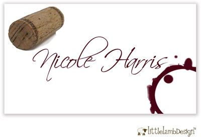 Little Lamb Design Gift Stickers - Wine Stain