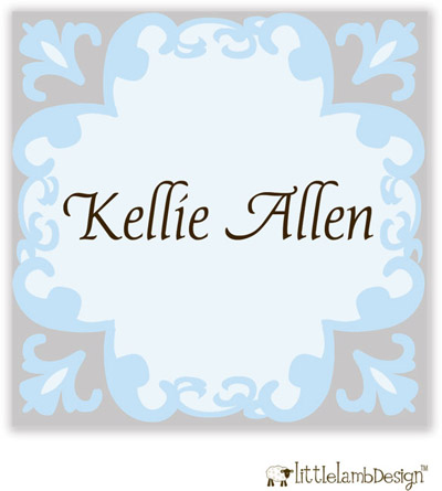 Little Lamb Design Gift Stickers - Elegant Blue Little Lamb Design Gift Stickers - Elegant Blue
