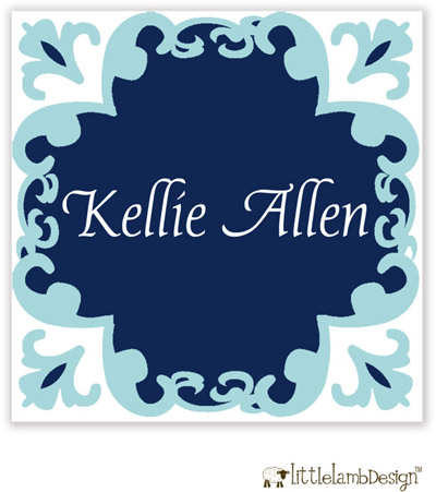 Little Lamb Design Gift Stickers - Elegant Navy Little Lamb Design Gift Stickers - Elegant Navy