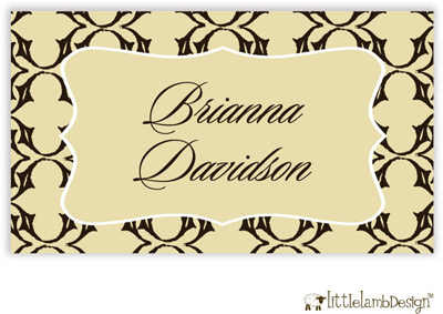 Little Lamb Design Gift Stickers - Elegant Beige Pattern