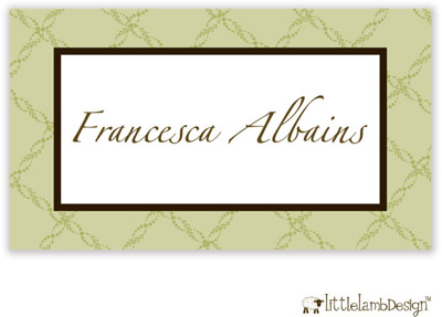 Little Lamb Design Gift Stickers - Elegant Beige Braid