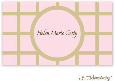 Little Lamb Design Gift Stickers - Elegant Pink