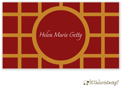 Little Lamb Design Gift Stickers - Elegant Red