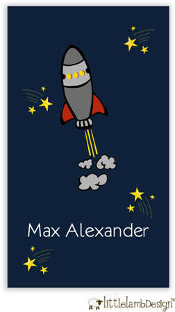 Little Lamb Design Gift Stickers - Rocket Ship Little Lamb Design Gift Stickers - Rocket Ship