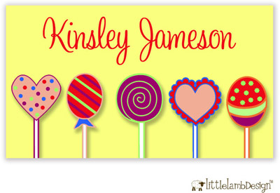 Little Lamb Design Gift Stickers - Lollipop