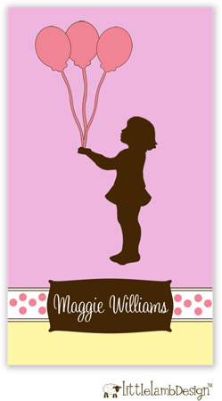Little Lamb Design Gift Stickers - Girl Silhouette