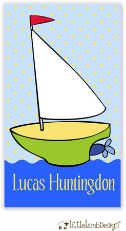 Little Lamb Design Gift Stickers - Sailboat Little Lamb Design Gift Stickers - Sailboat