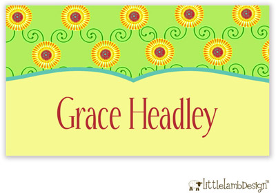 Little Lamb Design Gift Stickers - Sunflower Little Lamb Design Gift Stickers - Sunflower