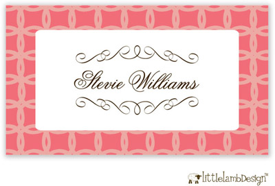 Little Lamb Design Gift Stickers - Pink Pattern