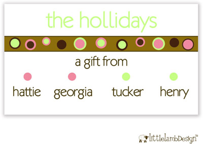 Little Lamb Design Gift Stickers - Fun Dots