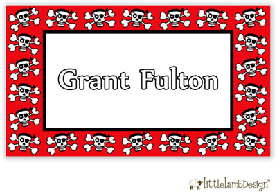 Little Lamb Design Gift Stickers - Skull and Crossbones